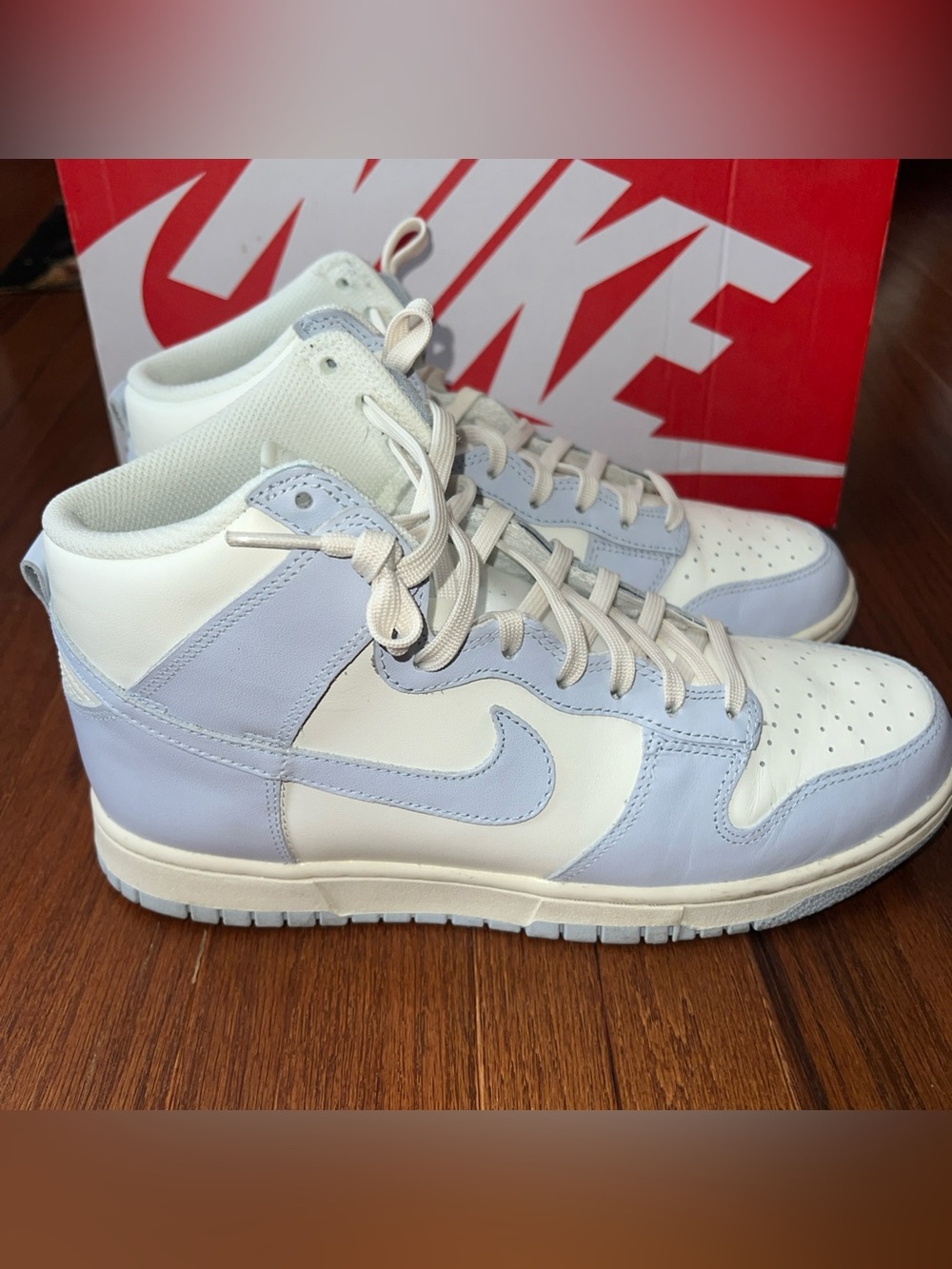 Nike Dunk High “Sail Football Grey” (Women’s) Sneakers Size 10 - Picture 5 of 8